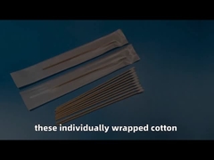 CA-006 生物分解性 長い木製の棒 クリーンルーム Q ヒント 産業用綿花 清掃 スワブ 棒