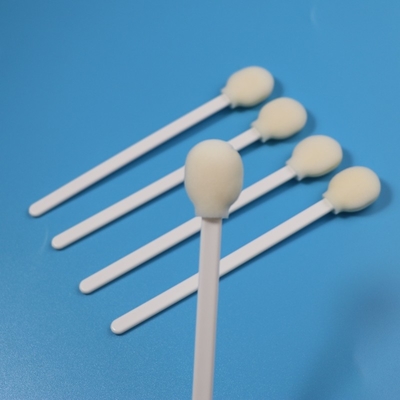 5"リント・フリー大きい円形のプラスチック ハンドルが付いている泡によってひっくり返されるクリーンルームの綿棒