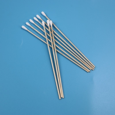 6" Ecoの毎日の使用のための友好的で長い木の棒の綿の芽の綿棒