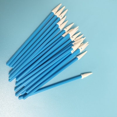 エレクトロニクス 清掃 Qtips のための緑 / 赤のハンドルを持つリントフリー尖った泡スワブ