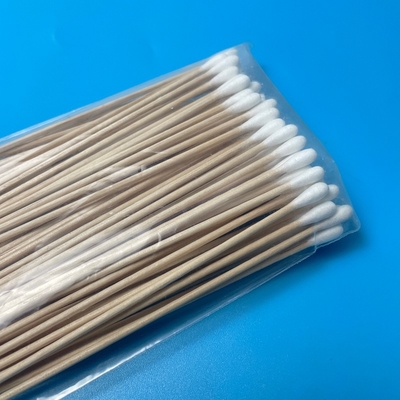 5mm 直径 綿の先 木製の綿のスワブ 150mm 長使い捨てのスワブ