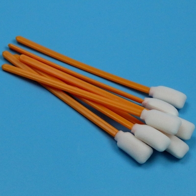 5インチリントフリー長方形泡スワブ オレンジスティックインクジェットプリンター クリーンルーム用泡スワブ