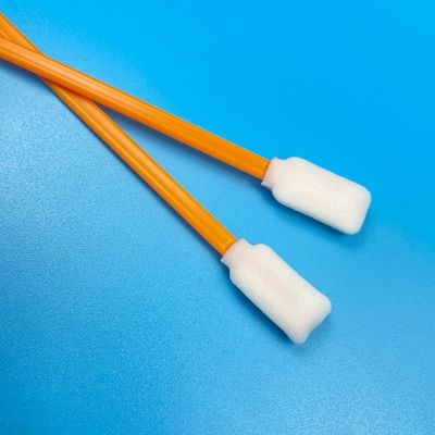 耐久性 ハンドル 泡スワブ 50pcs 125mm 薄毛なし オレンジ/黒 ハンドル スポンジヘッド 敏感な表面の清掃