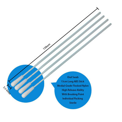 一回用ABSスティック フレックされたナイロンサンプルスワブ 口腔スワブ ステリルサンプル収集スワブ 個別パッケージ付き