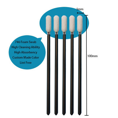 TX746 糸くずの出ない黒ハンドル自動車クリーニング綿棒スポンジディテール綿棒車のクリーニング用の精密泡綿棒