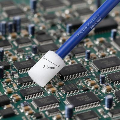 マイクロギャップPCBクリーナーTX742: 3.5mm スポンジヘッド 75mm以下のハンドルで混雑したアセンブリに匹敵しないアクセス