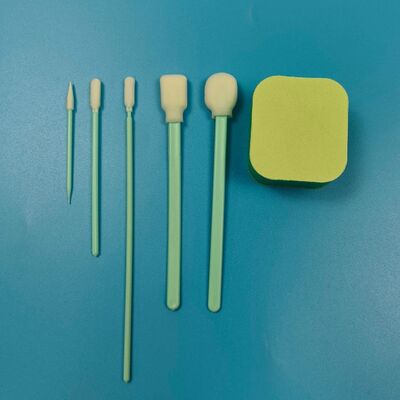 ポータブルグリーンハンドルマイクロスポンジディテール綿棒キット精密クリーニング綿棒キットカークリーニングキット