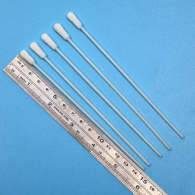 145 ミリメートル ABS スティック植毛ナイロン滅菌綿棒インフルエンザ検査サンプリング綿棒口腔標本収集綿棒破断点なし