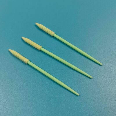 752 グリーン PP スティック糸くずの出ない綿棒ミニスパイラル先の尖ったスポンジディテール綿棒精密クリーニングフォーム綿棒クリーンルーム用