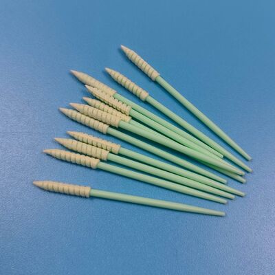 752 グリーン PP スティック糸くずの出ない綿棒ミニスパイラル先の尖ったスポンジディテール綿棒精密クリーニングフォーム綿棒クリーンルーム用