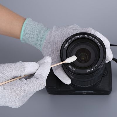 表面に安全性のある二重保護スワブ: 擦り傷のない工業清掃のために,泡付きの綿コア付きの木棒