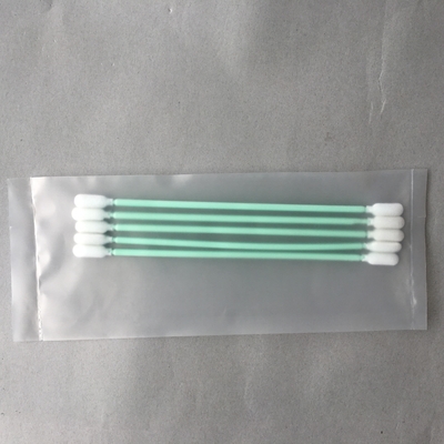 TX740Bのクリーンルームの綿棒、綿のクリーニングはPCBのクリーニングのための緑の棒を拭きます