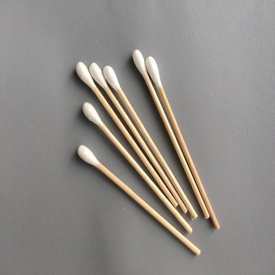 使い捨て可能な非生殖不能の長い木の綿棒病院のための100 PC/袋