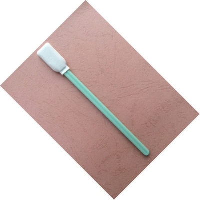 長方形のMicrofiberは緑PPの棒、プリンターのための生殖不能のクリーニングの綿棒を拭きます