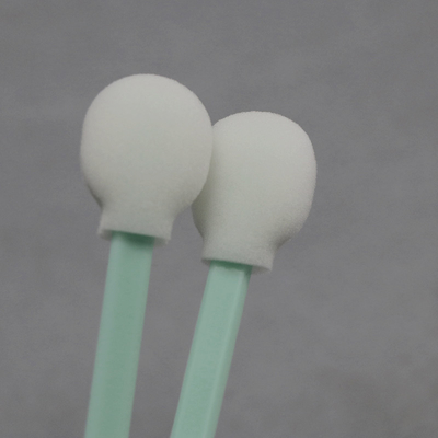 電子工学の円の頭部の使い捨て可能なクリーンルームの泡の綿棒