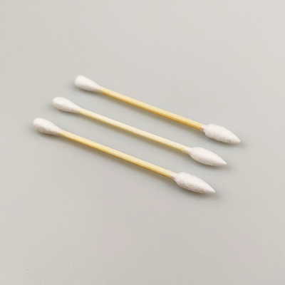 3" 75mmの生物分解性の綿の芽をきれいにする耳