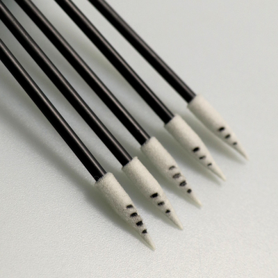 螺線形ポイント頭部の使い捨て可能な泡のクリーニングの綿棒