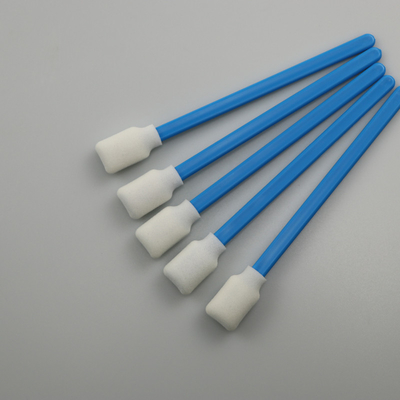 きれいな50 PCS 5"を詳しく述べるための青い長方形のスポンジの泡の先端の綿棒