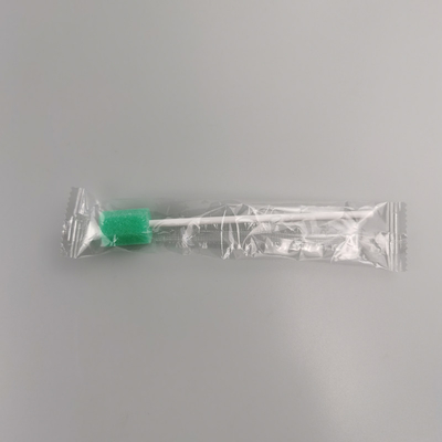 カラーコードされた口腔ケア用スワップ 単品パッケージ 丸い花 スポンジチップ 緑/ピンク メディカル・ホーム用 証明書 SGS