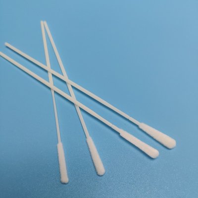ABSが付いている15cmのナイロン群がらせた使い捨て可能な生殖不能の綿棒は鼻の綿棒を付ける