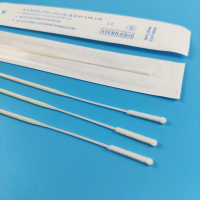 15cmの生殖不能ナイロン群がらせた鼻のサンプルCDCのNasopharyngeal綿棒のABS棒