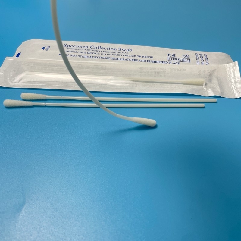 安全な細菌のないサンプル収集のための150mm長い無菌EO泡サンプルスワップ