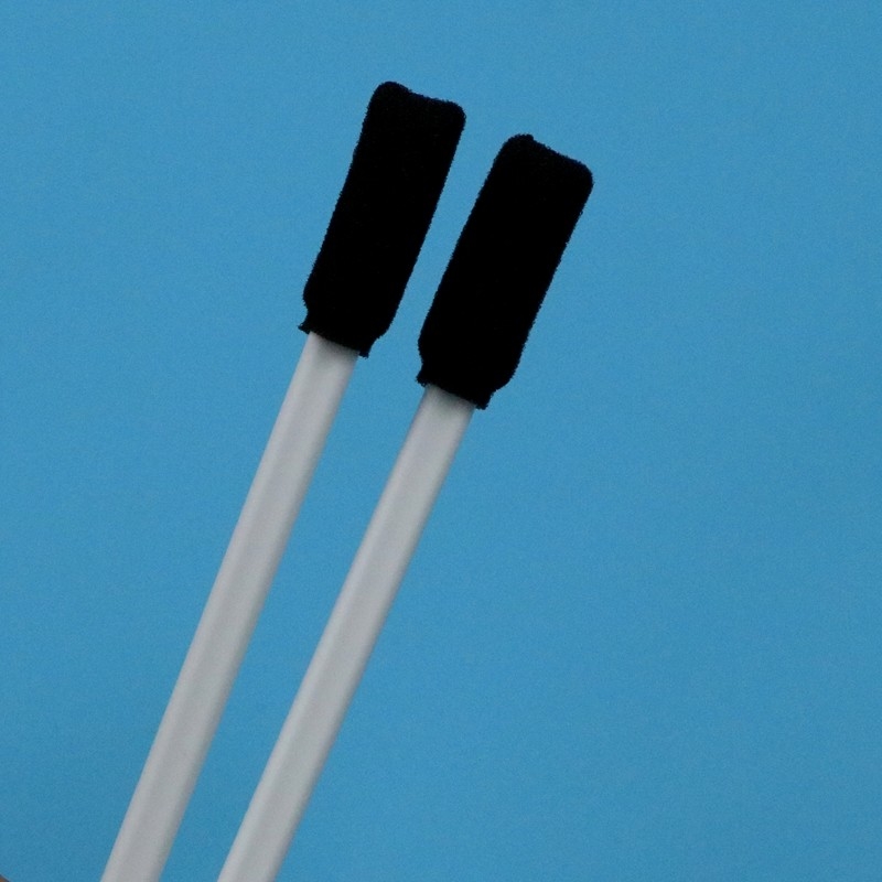 TX712 薄毛のない黒い四角スポンジスティック 白いハンドル 直角型クリーンルーム プリンタ清掃用泡スワブ