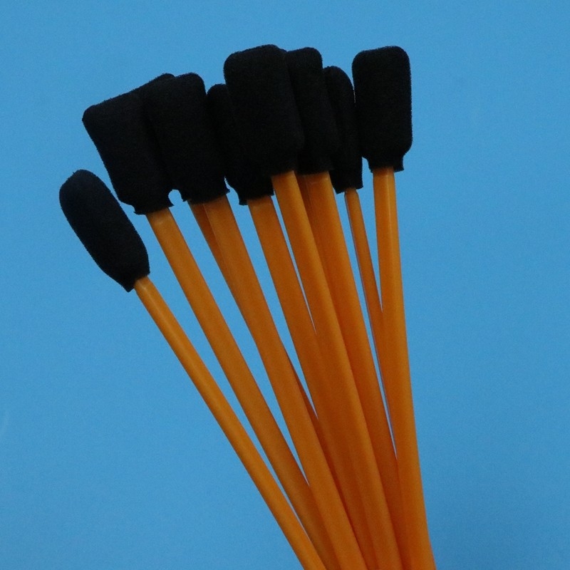 5インチリントフリーブラックスポンジスバブ オレンジスティック プリンタ清掃用直角クリーンルームスポンジスバブ