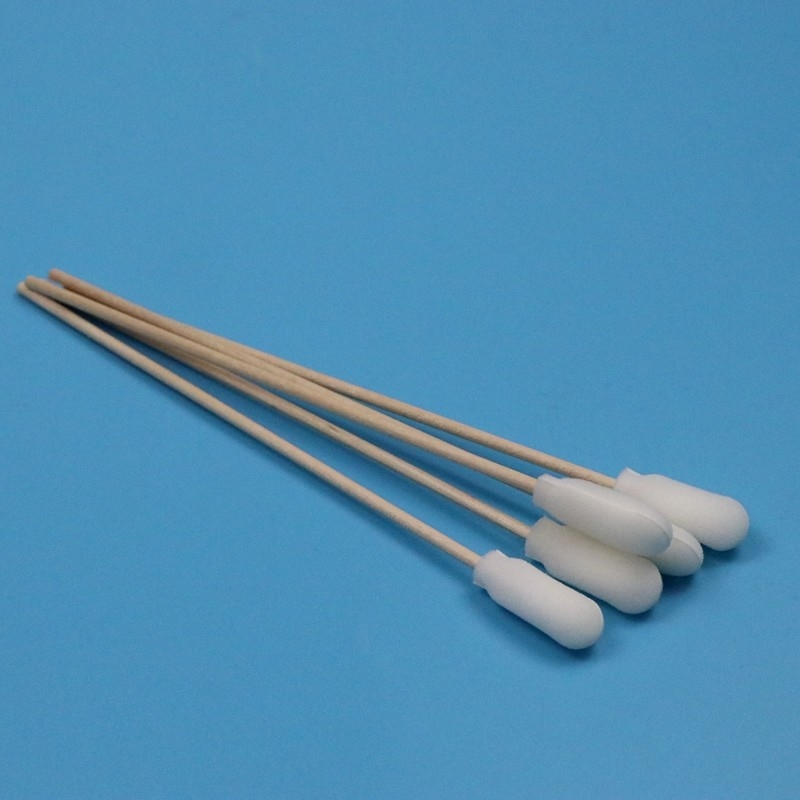 15cm 1回使用可能な木製スティック スポンジスティック 医療用泡スワブ アプリケーション