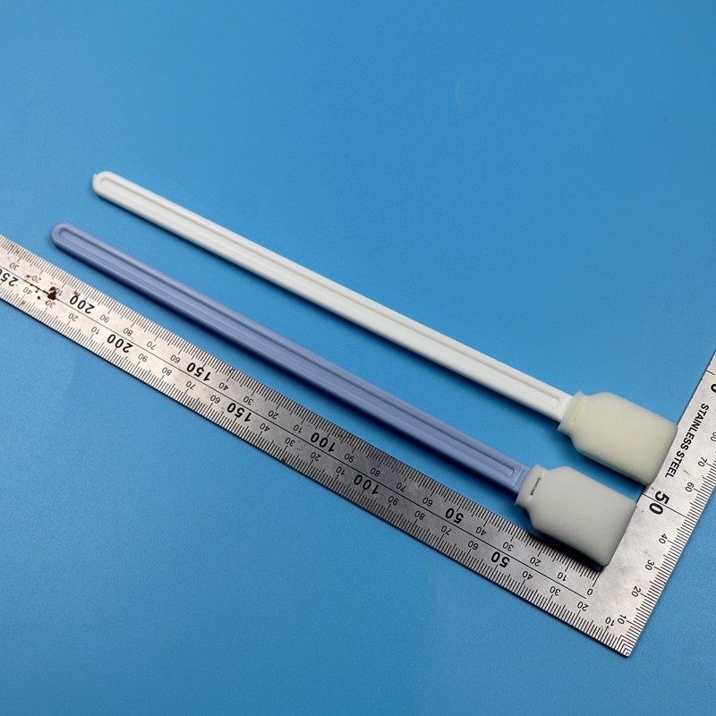 228mm リントフリー ホワイト エクストラ ロング ハンドル 直角型 クリーンルーム スワブ UVプリンター クリーニング 泡スワブ