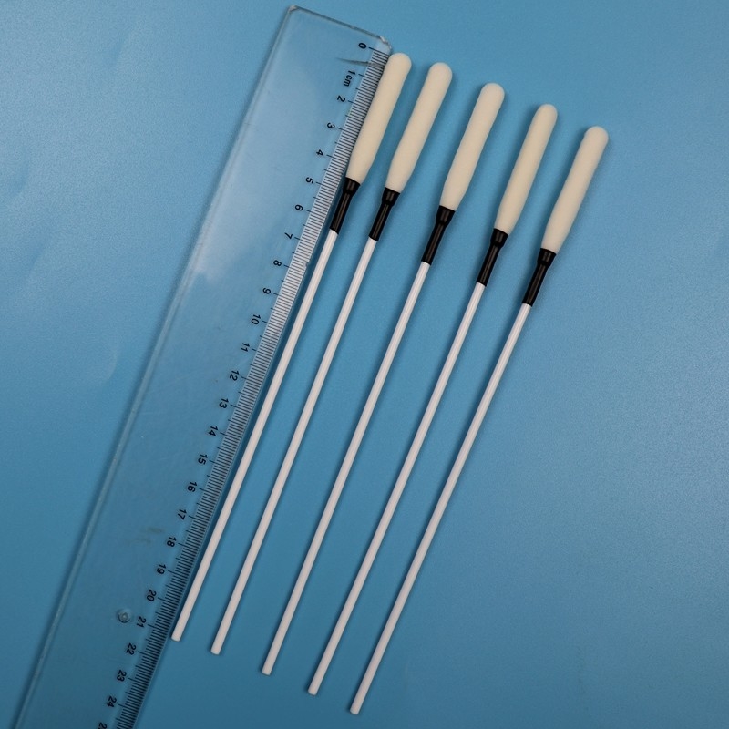 21cm エクストラロング PP スティック ロング 泡の尖端 スワブ 医療 スポンジ スティック トロカー 拭き スワブ