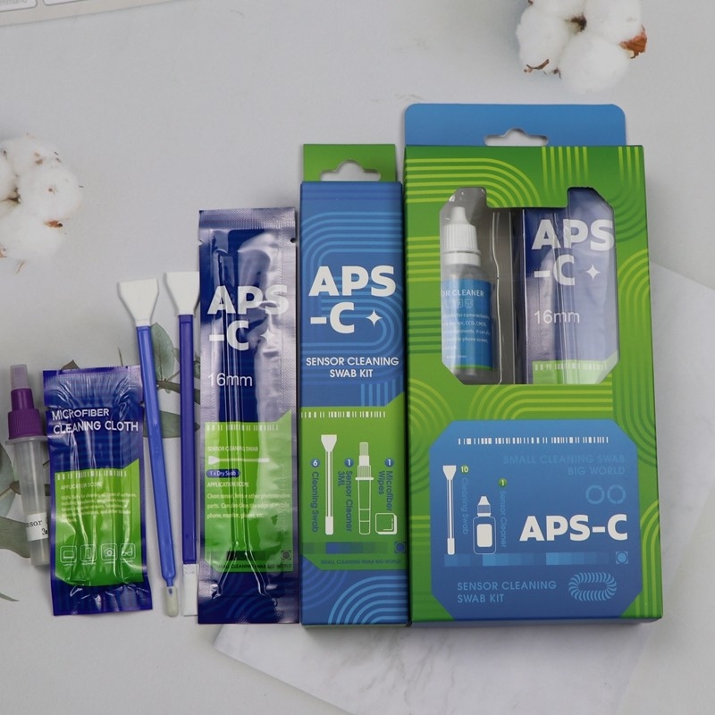 3 in 1 ポータブル ダブルエンド マイクロファイバー センサー スワブ APS-C カメラ クリーニング キット