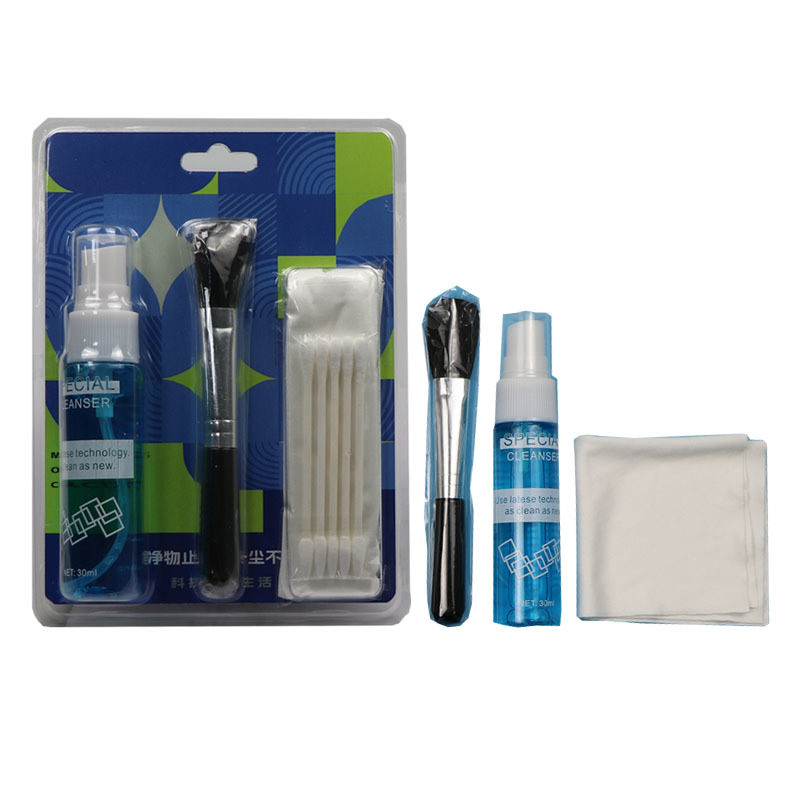 4 in 1 ポータブル マイクロファイバー クリーニングワイプ スクリーンクリーナー ラップトップレンズクリーニングキット ソリューション付き