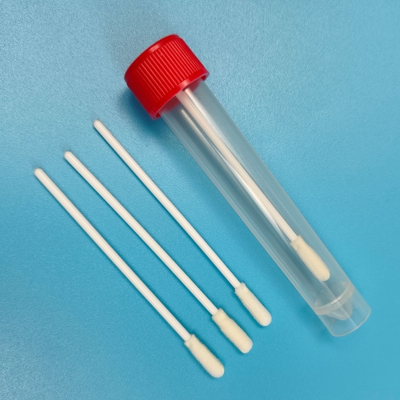 8cm PP スティック 丸型 泡の端 表面サンプル採取 スワブ 環境制御 検体採集 スワブ 食品用