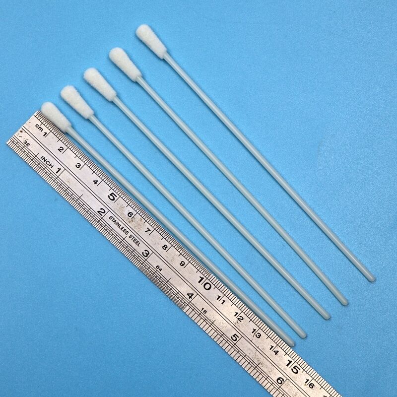 145 ミリメートル ABS スティック植毛ナイロン滅菌綿棒インフルエンザ検査サンプリング綿棒口腔標本収集綿棒破断点なし